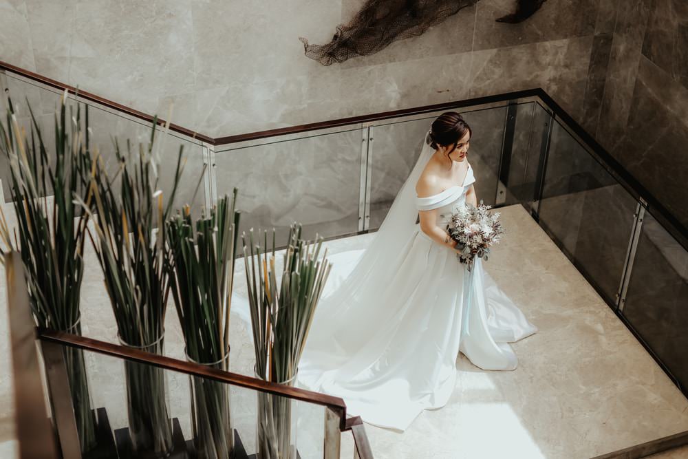 Dress Gown Bride Bridal Strapless Off Shoulder Bardot Philippines Wedding The Backyard Studios