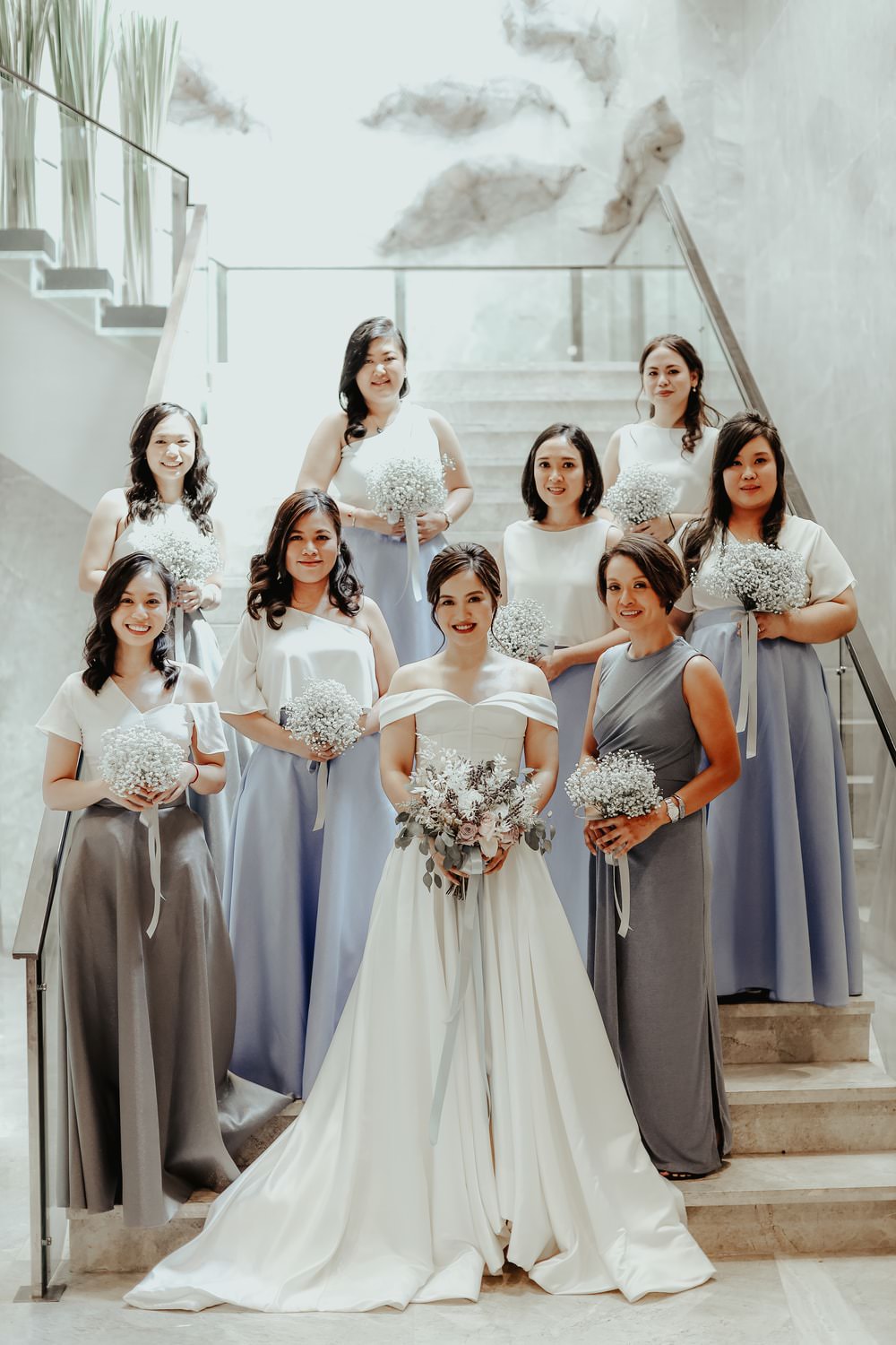 Bridesmaids Bridesmaid Dress Dresses Blue Gunmetal Skirts Philippines Wedding The Backyard Studios