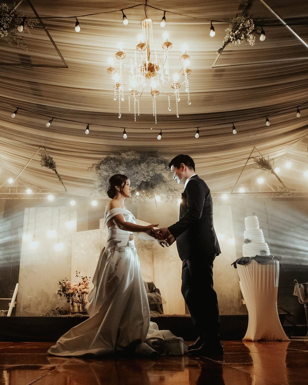 First Dance Lights Lighting Philippines Wedding The Backyard Studios
