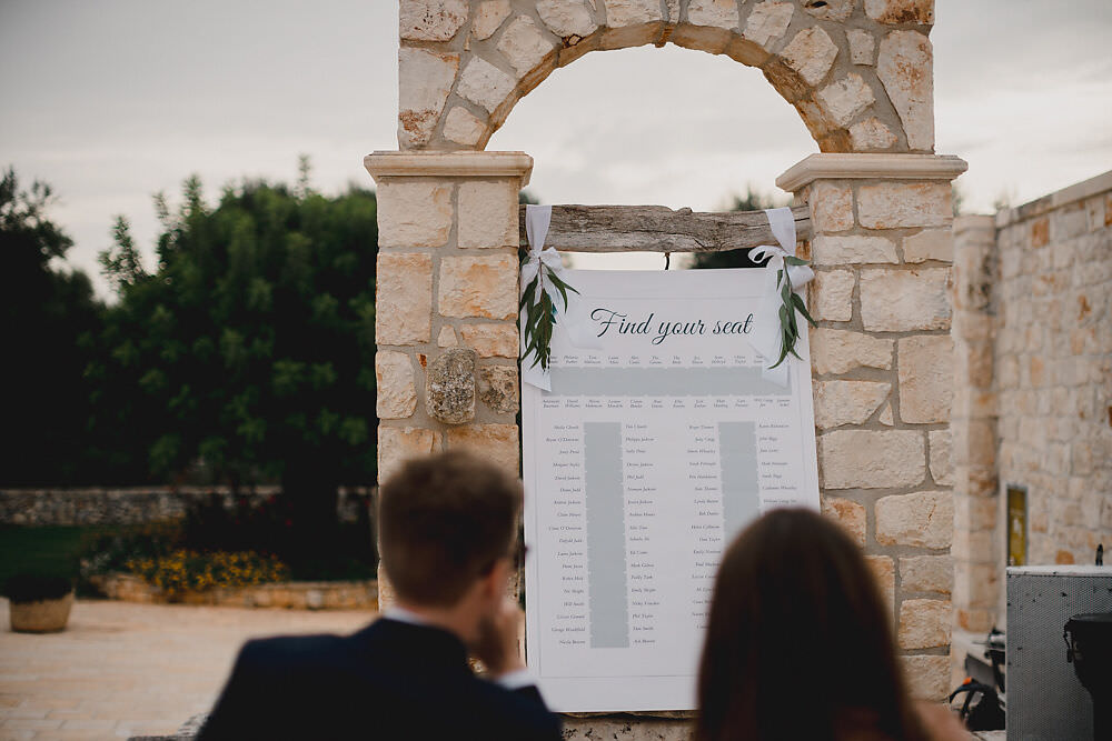 Table Plan Puglia Wedding MIKI Studios