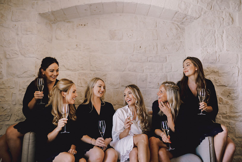 Bride Bridal Bridesmaids Dressing Gowns Robes Puglia Wedding MIKI Studios