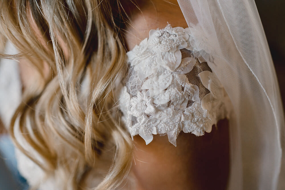 Dress Gown Bride Bridal Lace Sleeves Puglia Wedding MIKI Studios