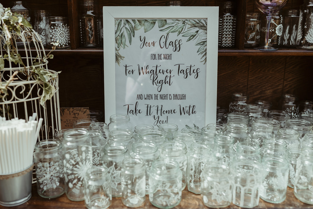 Drinks Bar Stand Station Furtiture Dresser Red Brick Barn Wedding Jess Soper Photography