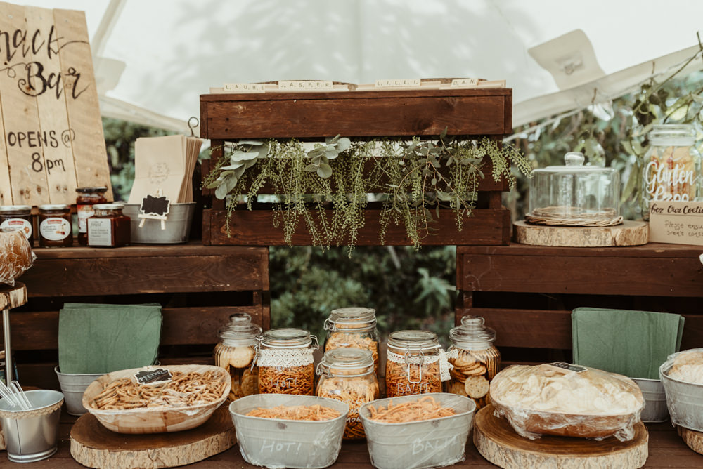 Snack Bar Stand Station Red Brick Barn Wedding Jess Soper Photography