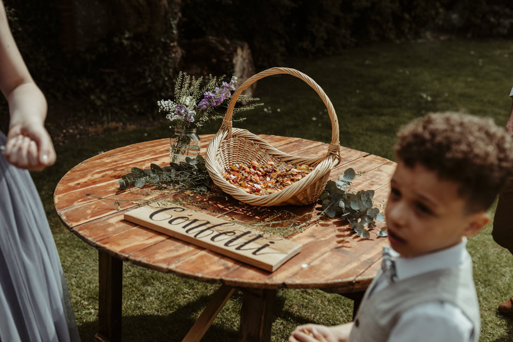 Confetti Petal Basket Red Brick Barn Wedding Jess Soper Photography
