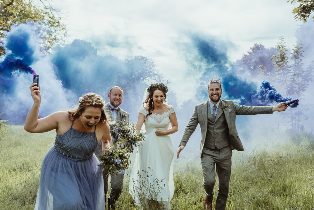 Red Brick Barn Wedding Jess Soper Photography Smoke Bomb Photo Portrait Photos