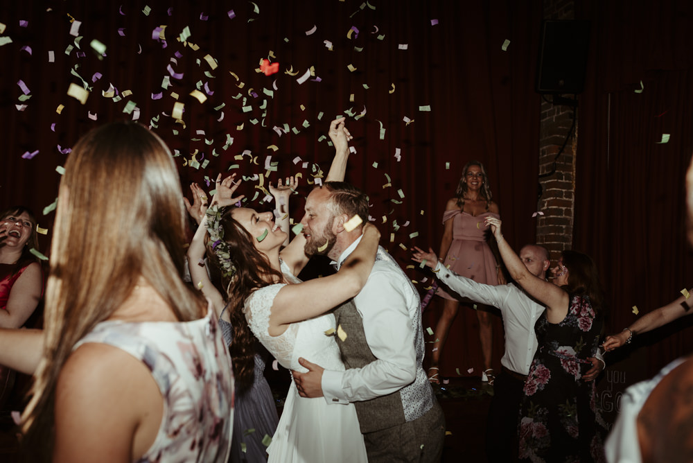 Confetti First Dance Red Brick Barn Wedding Jess Soper Photography
