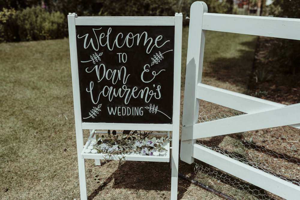 Welcome Sign Signs Signage Red Brick Barn Wedding Jess Soper Photography