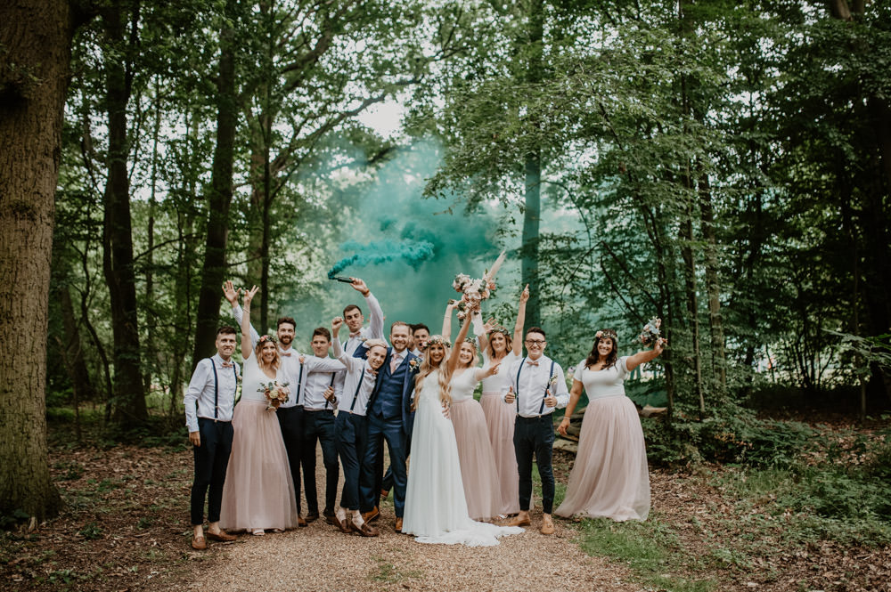 Smoke Bomb Whimsical Boho Wedding Camilla Andrea Photography