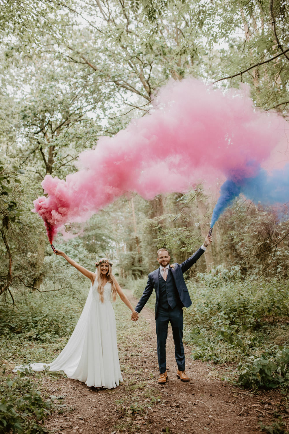 Whimsical Boho Wedding Camilla Andrea Photography Smoke Bomb