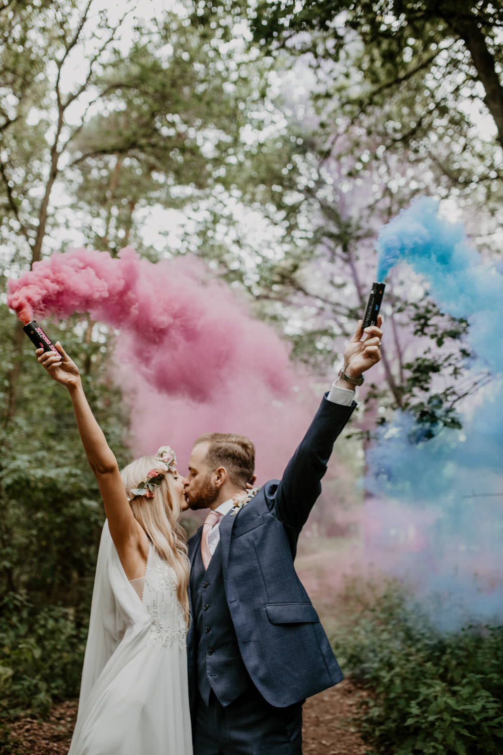 Whimsical Boho Wedding Camilla Andrea Photography Smoke Bomb