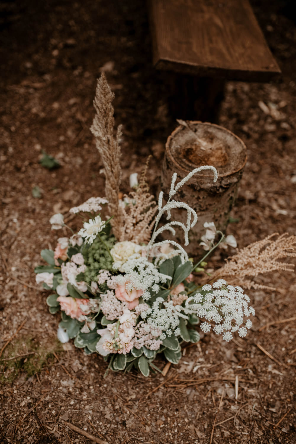 Pew End Aisle Flowers Ceremony Whimsical Boho Wedding Camilla Andrea Photography