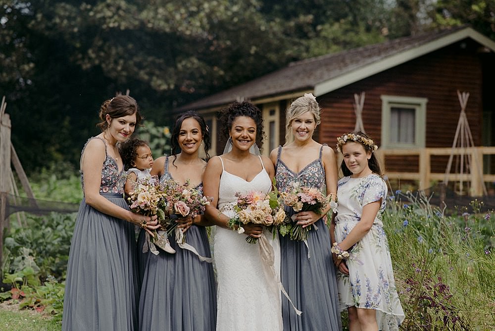 Bridesmaids Bridesmaid Dress Dresses Needle & Thread Grey Belbroughton Church Hall Wedding Faye Green Photo