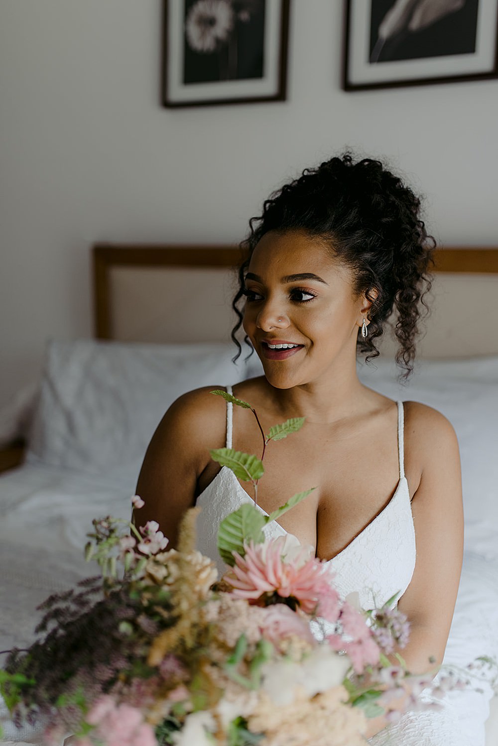 Bride Bridal Make Up Belbroughton Church Hall Wedding Faye Green Photo