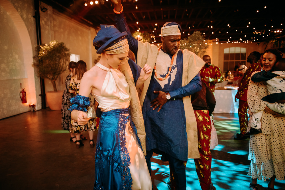 Aso Ebi Traditional Outfits Bride Groom British Nigerian Wedding Andrew Brannan Photography