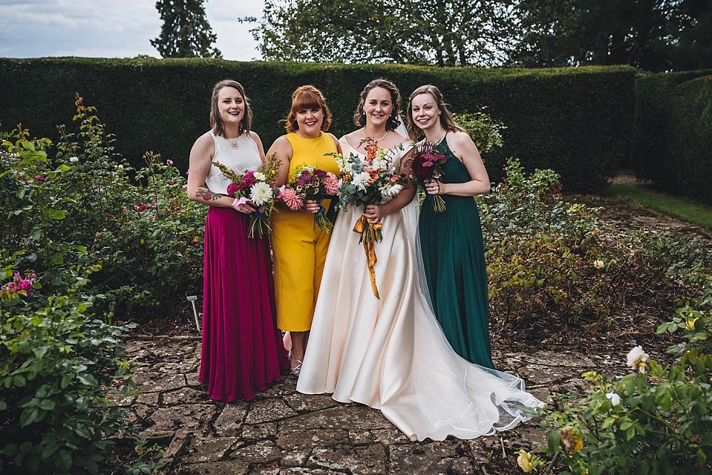 Bridesmaids Bridesmaid Dress Dresses Autumn Jewel Tone Broadfield Court Wedding Marta May Photography