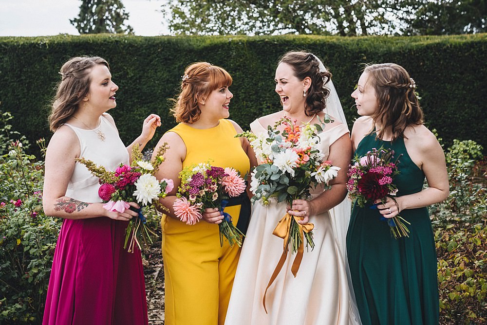 Bridesmaids Bridesmaid Dress Dresses Autumn Jewel Tone Broadfield Court Wedding Marta May Photography