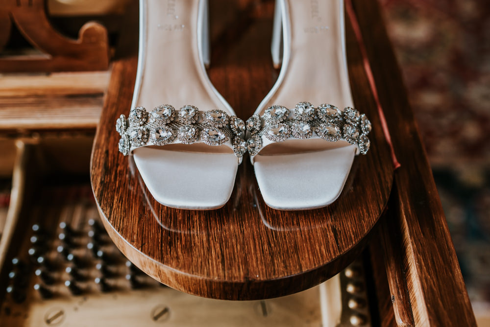 Bride Bridal Shoes Chippenham Park Wedding Daniel Ackerley Photography