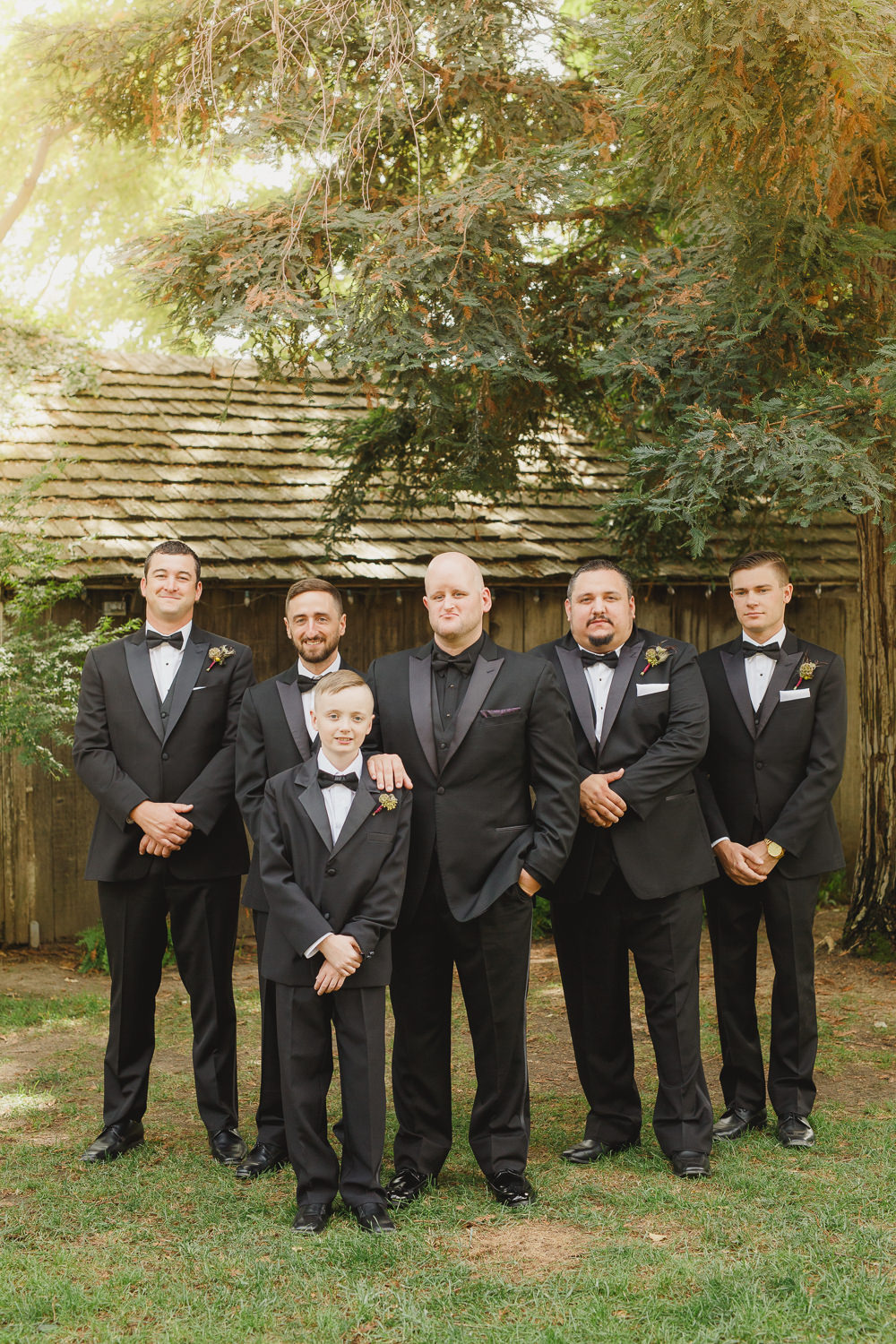Groom Groomsmen Tux Tuxedo Bow Tie Enchanted Forest Wedding Kristen Booth Photography