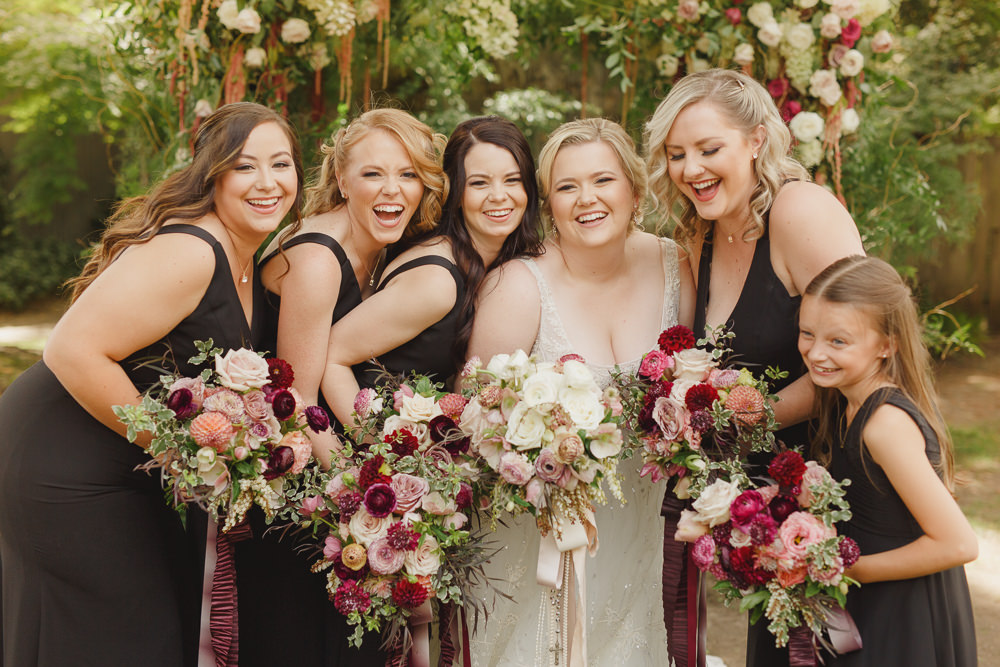Bridesmaids Bridesmaid Dress Dresses Black Enchanted Forest Wedding Kristen Booth Photography