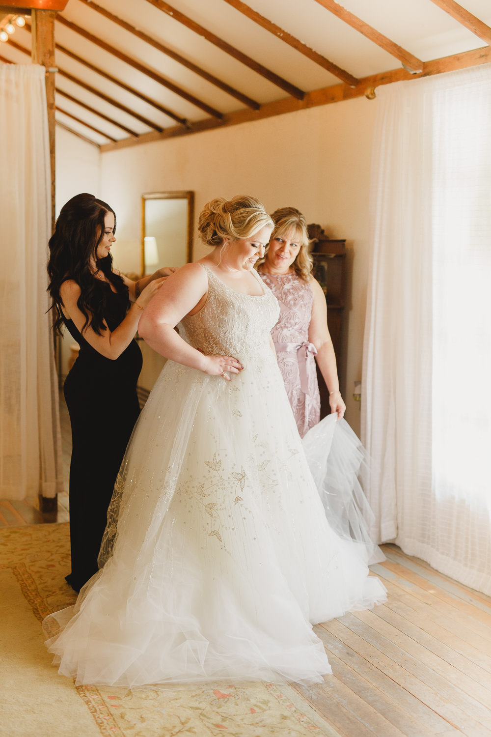 Dress Gown Bride Bridal Lazaro Perez Sequin Tulle Straps Enchanted Forest Wedding Kristen Booth Photography