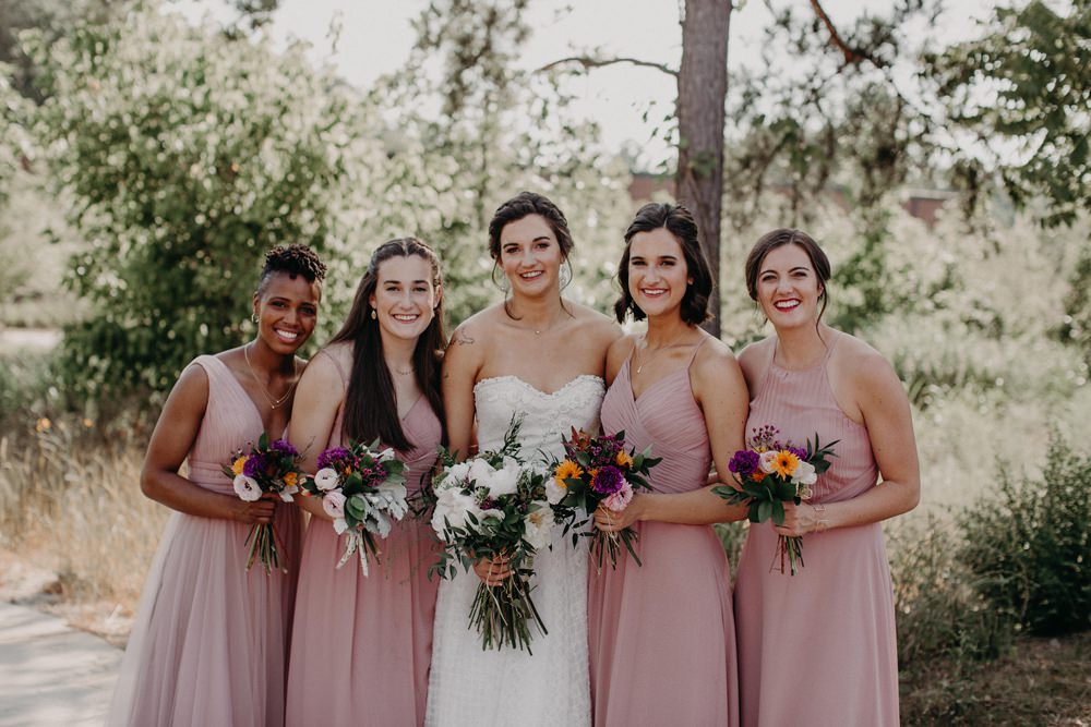 Bridesmaids Bridesmaid Dress Dresses Pink Georgia Wedding Aline Marin Photography