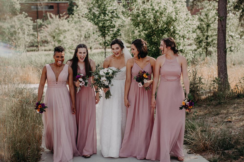 Bridesmaids Bridesmaid Dress Dresses Pink Georgia Wedding Aline Marin Photography