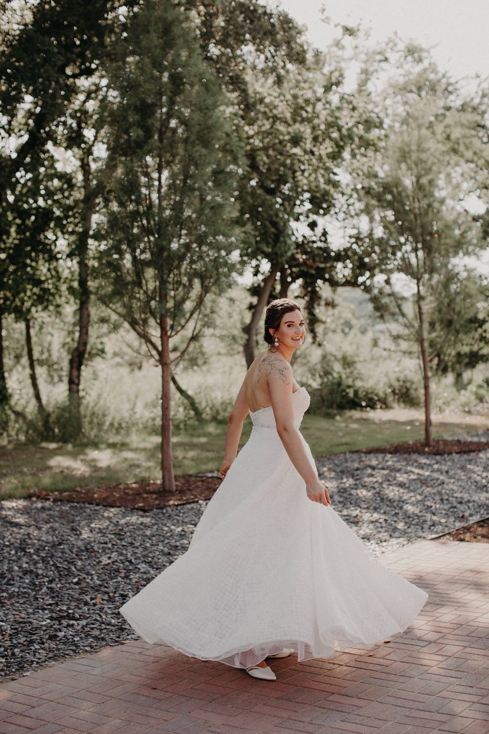 Dress Gown Bride Bridal Strapless Georgia Wedding Aline Marin Photography