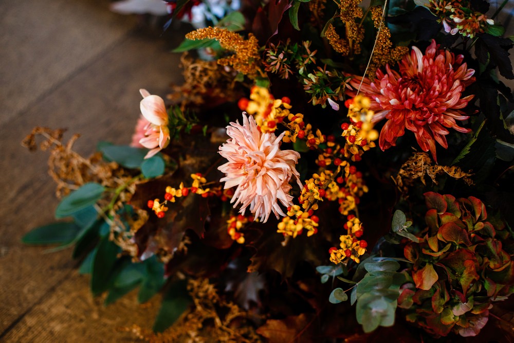 Autumn Flowers Ceremony Dahlia Great John Street Hotel Wedding About Today Photography