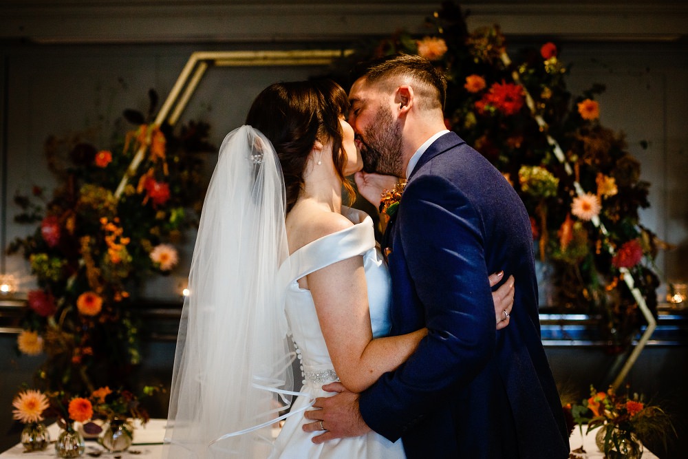 Hexagon Flower Arch Autumn Greenery Great John Street Hotel Wedding About Today Photography