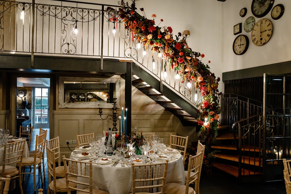 Staircase Flowers Lights Lighting Great John Street Hotel Wedding About Today Photography