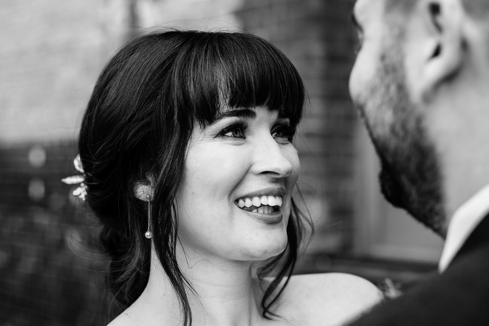 Bride Bridal Hair Style Up Do Fringe Bangs Great John Street Hotel Wedding About Today Photography