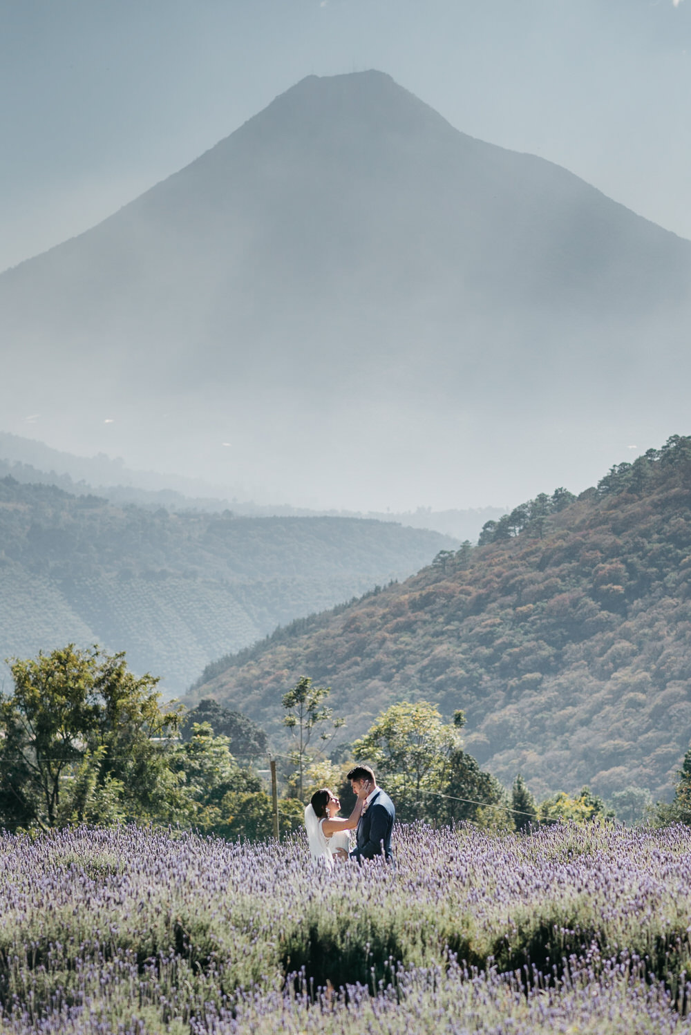 Guatemala Wedding Daniel Lopez Perez Photography Lavender Field Mountain