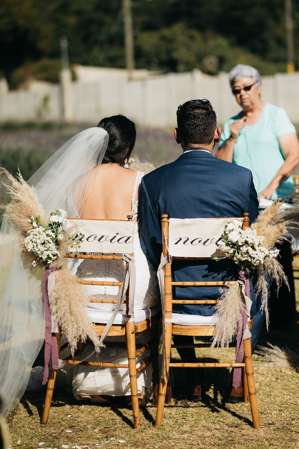Chairs Pampas Grass Sign Ceremony Guatemala Wedding Daniel Lopez Perez Photography