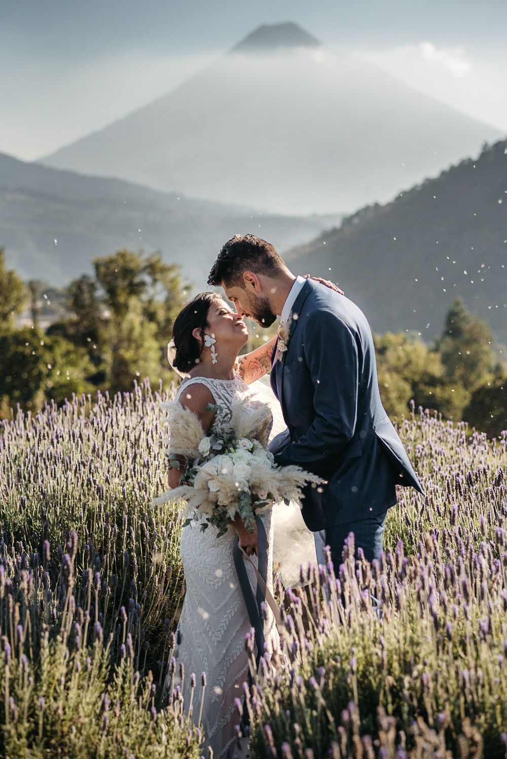 Guatemala Wedding Daniel Lopez Perez Photography Lavender Field Mountain