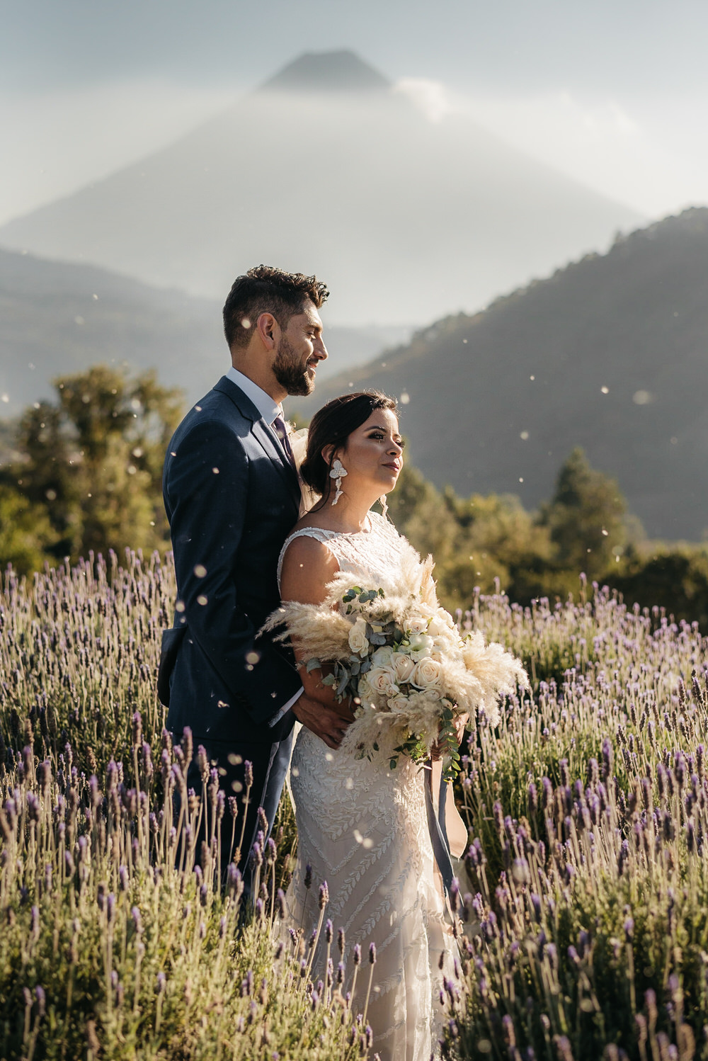 Guatemala Wedding Daniel Lopez Perez Photography Lavender Field Mountain
