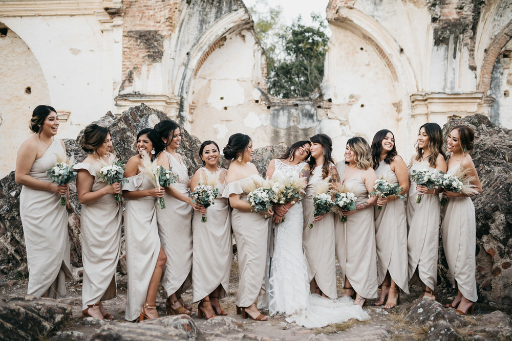 Bridesmaids Bridesmaid Dress Dresses Dip Hem Guatemala Wedding Daniel Lopez Perez Photography