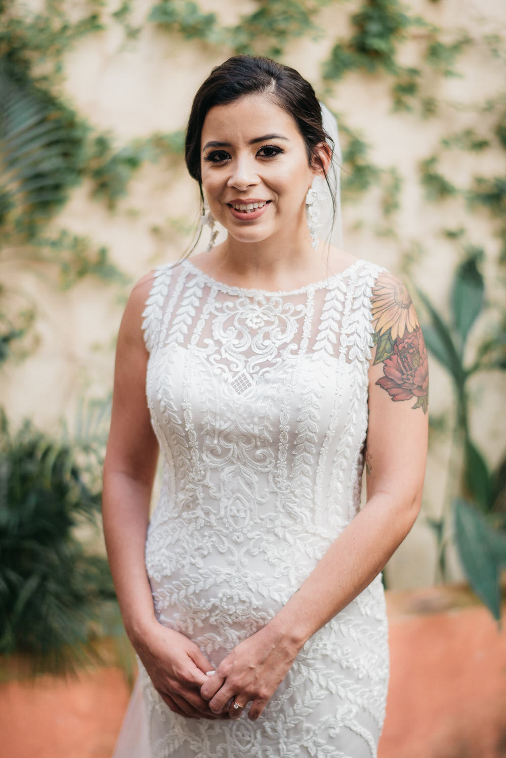Dress Gown Bride Bridal Lillian West Lace Guatemala Wedding Daniel Lopez Perez Photography