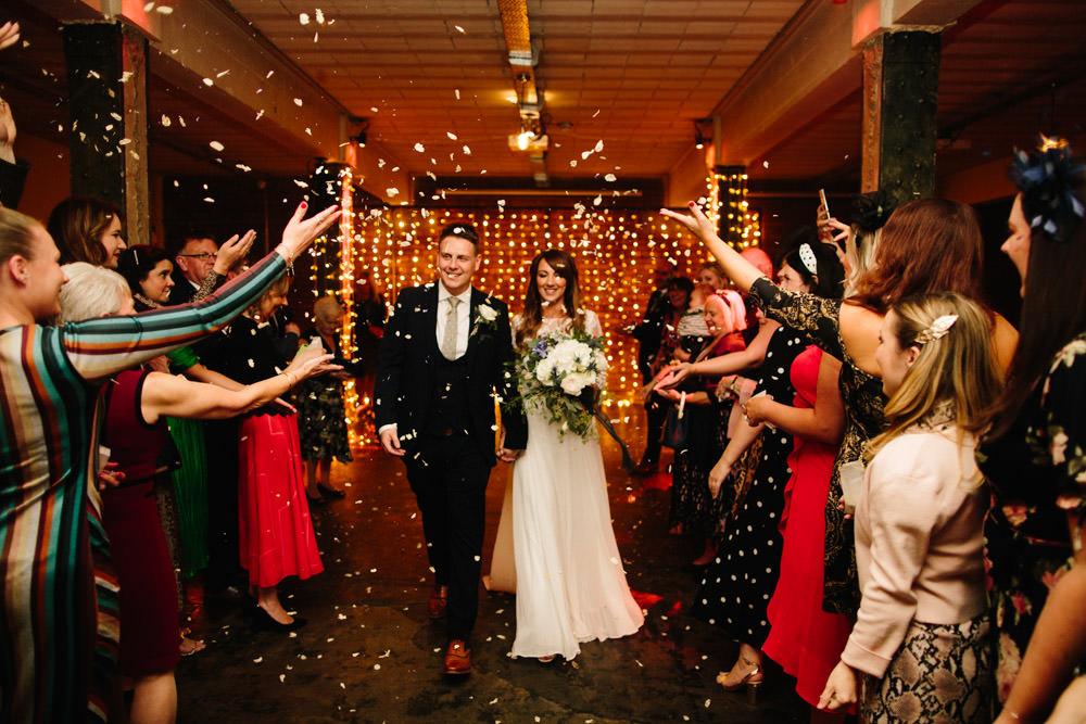 Confetti Indie Warehouse Wedding Dan Hough Photo