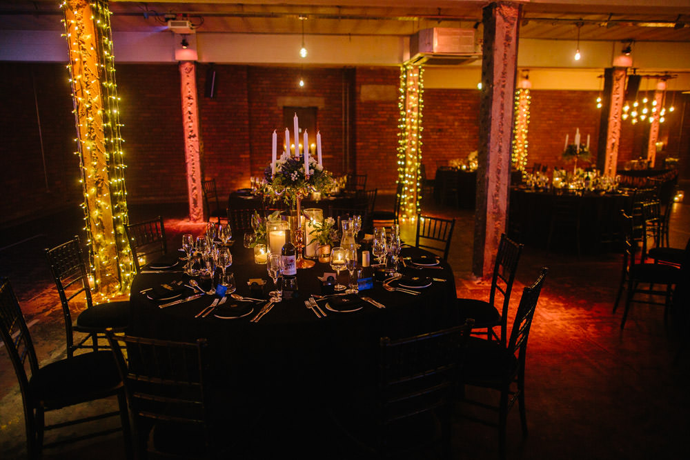 Festoon Lights Lighting Decor Indie Warehouse Wedding Dan Hough Photo