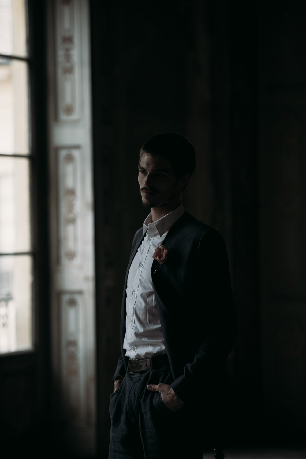 Groom Suit Open Collar Italy Elopement Ideas Gradisca Portento Fotografica