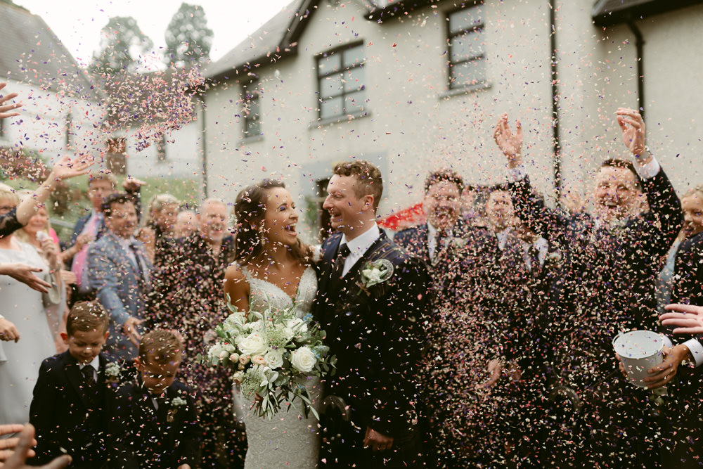 Confetti Throw Ivory Pavilion Wedding Iain Irwin Photography