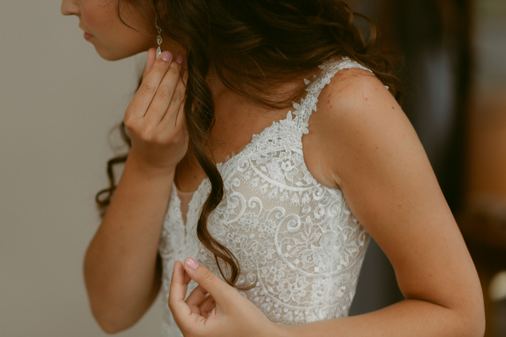 Bride Bridal Dress Gown Tara Lauren Straps Ivory Pavilion Wedding Iain Irwin Photography
