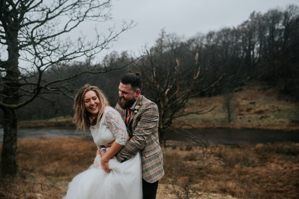Shikoba Bride Dress Gown Top Skirt Bride Bridal Lake District Elopement Jenny Appleton Photography