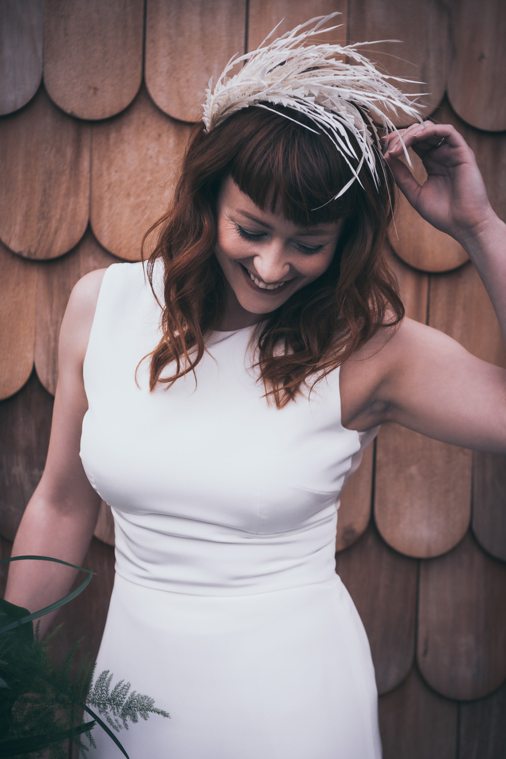 Bride Bridal Dress Gown Andrea Hawkes Bridal Sleek Fitted Modern Wedding Ideas Cat Arwel Photography
