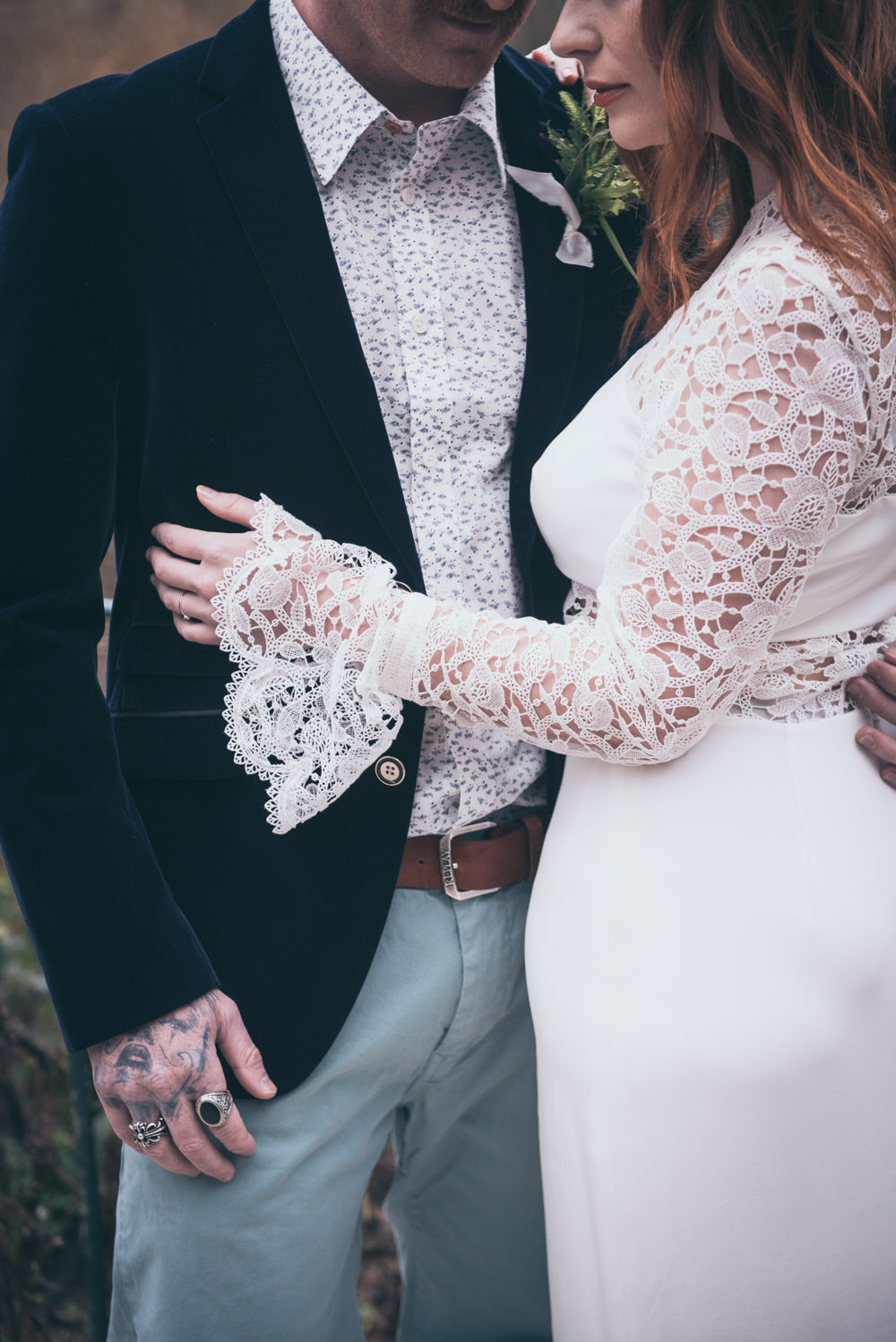 Dress Gown Bride Bridal Lace Sleeves Andrea Hawkes Bridal Modern Wedding Ideas Cat Arwel Photography