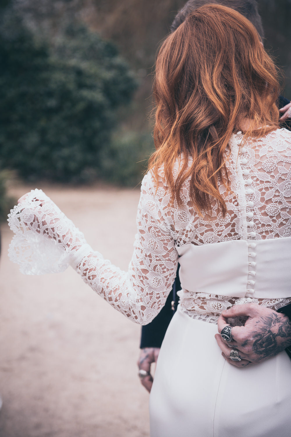 Dress Gown Bride Bridal Lace Sleeves Andrea Hawkes Bridal Buttons Modern Wedding Ideas Cat Arwel Photography
