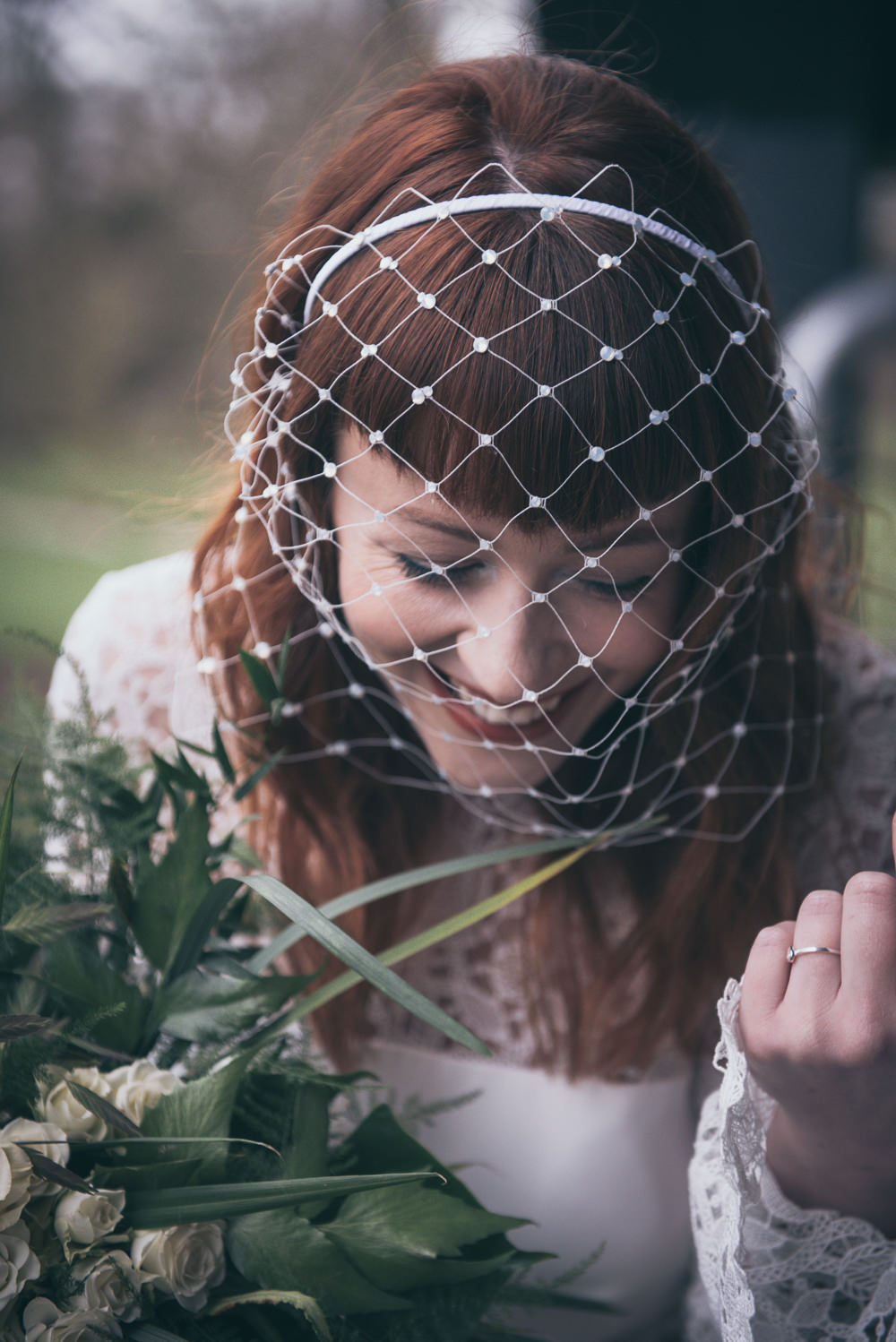 Birdcage Veil Bride Bridal Modern Wedding Ideas Cat Arwel Photography
