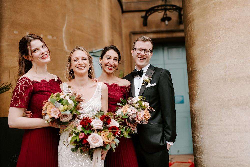 Bridesmaids Bridesmaid Red Lace Dress Dresses NYE Wedding Ellie Gillard Photography
