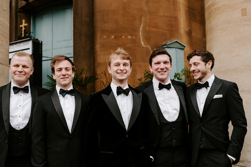 Groom Groomsmen Tux Tuxedo Bow Tie NYE Wedding Ellie Gillard Photography